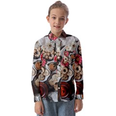 Cookies & Tea Tray  Kids  Long Sleeve Shirt by Incredible