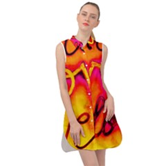  Graffiti Love Sleeveless Shirt Dress by essentialimage365