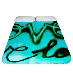  Graffiti Love Fitted Sheet (california King Size) by essentialimage365