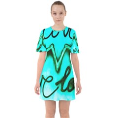  Graffiti Love Sixties Short Sleeve Mini Dress by essentialimage365