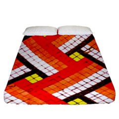 Pop Art Mosaic Fitted Sheet (queen Size) by essentialimage365