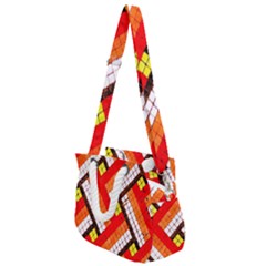 Pop Art Mosaic Rope Handles Shoulder Strap Bag by essentialimage365