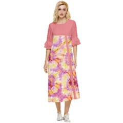 7 11 F2 Bohemian Double Cuff Midi Dress by flowerland