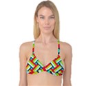 Pop Art Mosaic Reversible Tri Bikini Top View3