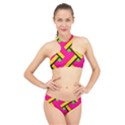 Pop Art Mosaic High Neck Bikini Set View1