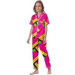 Pop Art Mosaic Kids  Satin Short Sleeve Pajamas Set by essentialimage365