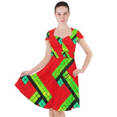 Pop Art Mosaic Cap Sleeve Midi Dress by essentialimage365