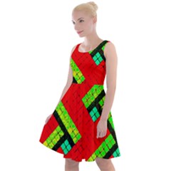 Pop Art Mosaic Knee Length Skater Dress by essentialimage365