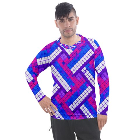 Pop Art Mosaic Men s Pique Long Sleeve Tee by essentialimage365