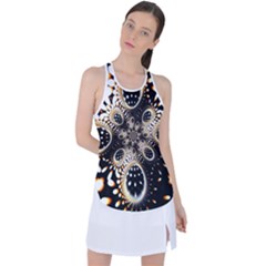 Fractal Jewerly Racer Back Mesh Tank Top by Sparkle