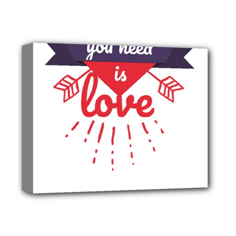 All You Need Is Love Deluxe Canvas 14  X 11  (stretched) by DinzDas