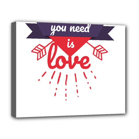 All You Need Is Love Deluxe Canvas 20  X 16  (stretched) by DinzDas