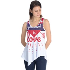 All You Need Is Love Sleeveless Tunic by DinzDas