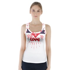 All You Need Is Love Racer Back Sports Top by DinzDas