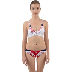 All You Need Is Love Wrap Around Bikini Set by DinzDas