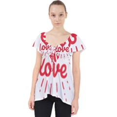 All You Need Is Love Lace Front Dolly Top by DinzDas