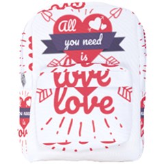 All You Need Is Love Full Print Backpack by DinzDas