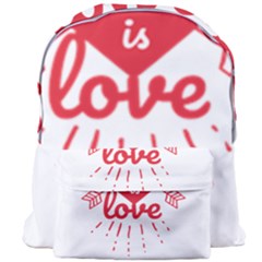 All You Need Is Love Giant Full Print Backpack by DinzDas