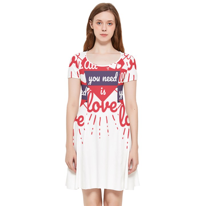 all you need is love Inside Out Cap Sleeve Dress