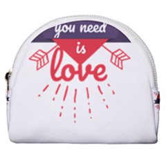 All You Need Is Love Horseshoe Style Canvas Pouch by DinzDas