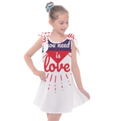 All You Need Is Love Kids  Tie Up Tunic Dress by DinzDas