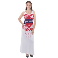 All You Need Is Love Sleeveless Velour Maxi Dress by DinzDas