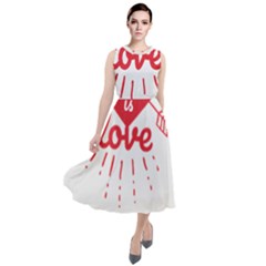 All You Need Is Love Round Neck Boho Dress by DinzDas