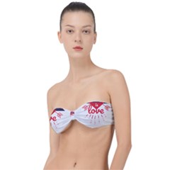 All You Need Is Love Classic Bandeau Bikini Top  by DinzDas