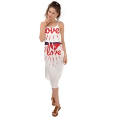 All You Need Is Love Waist Tie Cover Up Chiffon Dress by DinzDas