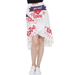 All You Need Is Love Frill Hi Low Chiffon Skirt by DinzDas