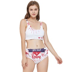 All You Need Is Love Frilly Bikini Set by DinzDas