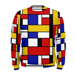 Stripes And Colors Textile Pattern Retro Men s Sweatshirt by DinzDas