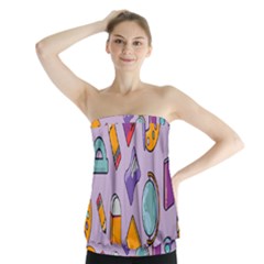 Back To School And Schools Out Kids Pattern Strapless Top by DinzDas