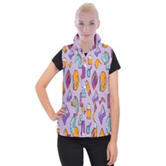 Back To School And Schools Out Kids Pattern Women s Button Up Vest by DinzDas