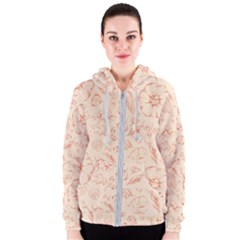 Thanksgiving Flowers And Gifts Pattern Women s Zipper Hoodie by DinzDas