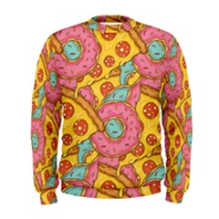 Fast Food Pizza And Donut Pattern Men s Sweatshirt by DinzDas