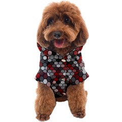 Hexagonal Blocks Pattern, Mixed Colors Dog Coat by Casemiro