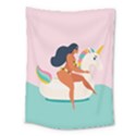 unicorn swimming Medium Tapestry View1