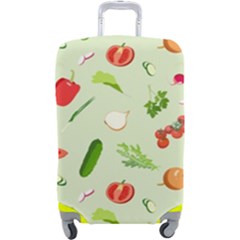 Seamless Pattern With Vegetables  Delicious Vegetables Luggage Cover (large) by SychEva