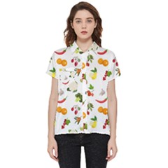 Fruits, Vegetables And Berries Short Sleeve Pocket Shirt by SychEva