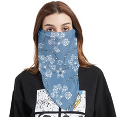 Folk Flowers Art Pattern  Face Covering Bandana (triangle) by Eskimos