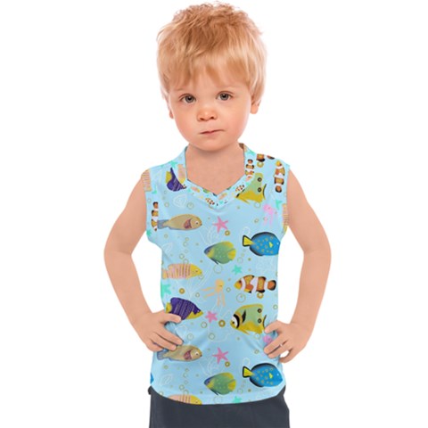 Underwater World Kids  Sport Tank Top by SychEva