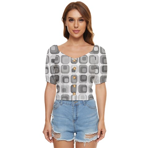 Zappwaits - Retro  Button Up Blouse by zappwaits