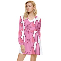 Photo 1607517624237 Tiered Long Sleeve Mini Dress by Basab896