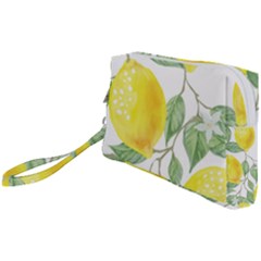 Vintage Lemons Wristlet Pouch Bag (small) by SomethingForEveryone