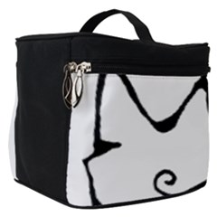 Black And White Abstract Linear Decorative Art Make Up Travel Bag (small) by dflcprintsclothing