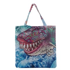 Wth Shark Grocery Tote Bag by SomethingForEveryone