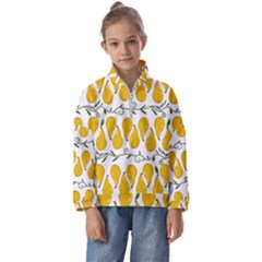 Juicy Yellow Pear Kids  Half Zip Hoodie by SychEva