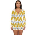 Juicy Yellow Pear Long Sleeve Boyleg Swimsuit View1