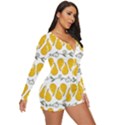 Juicy Yellow Pear Long Sleeve Boyleg Swimsuit View3